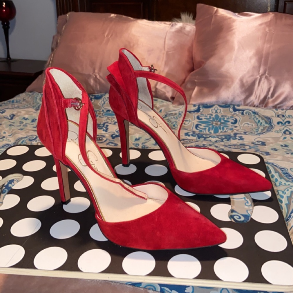 Jessica Simpson red heels